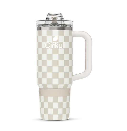 Limited Edition: 30oz. Taupe Tartan Travel StrawSip™ Tumbler DTGK